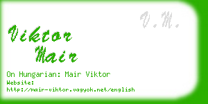 viktor mair business card
